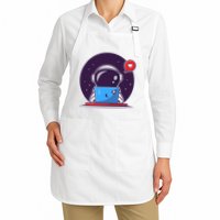 Sending Love, Cute Astronaut On A Laptop Apron