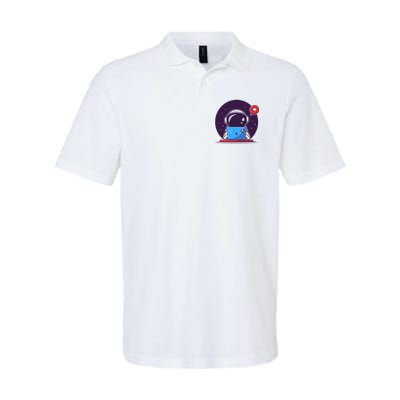 Sending Love, Cute Astronaut On A Laptop Polo