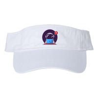 Sending Love, Cute Astronaut On A Laptop Visor