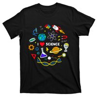 Science Lover Chemistry Biology Physics Love Science  T-Shirt