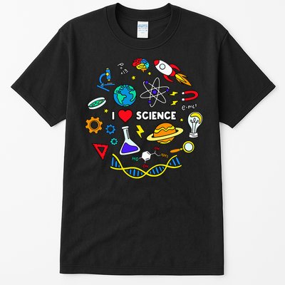 Science Lover Chemistry Biology Physics Love Science  Tall T-Shirt