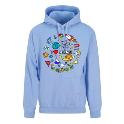 Science Lover Chemistry Biology Physics Love Science  Unisex Surf Hoodie