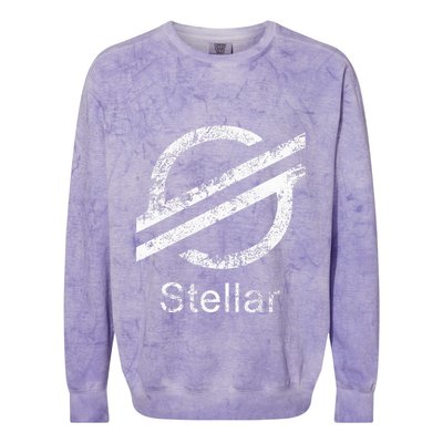 Stellar Lumens Crypto Xlm Token Decentralized Blockchain Colorblast Crewneck Sweatshirt