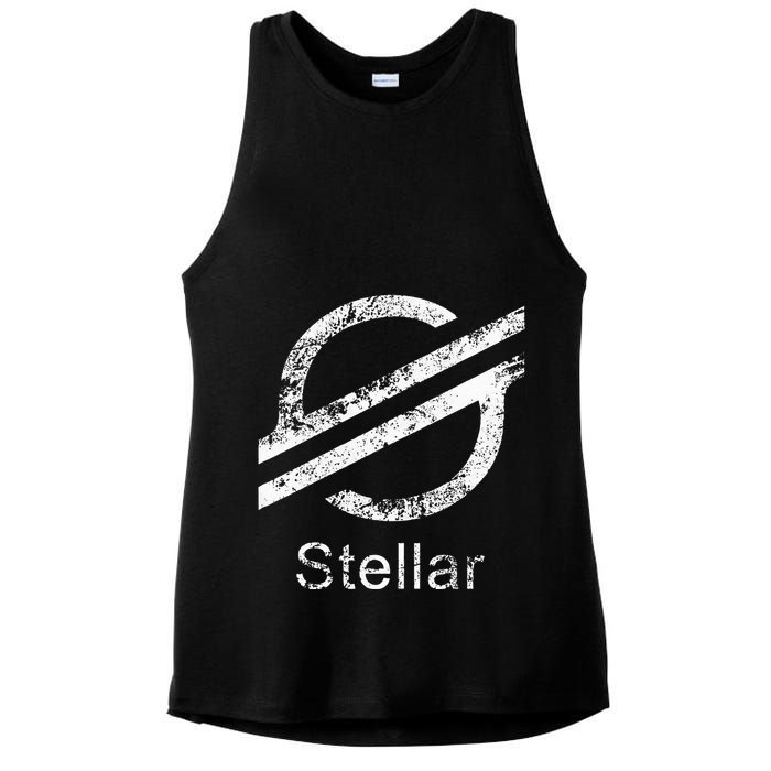 Stellar Lumens Crypto Xlm Token Decentralized Blockchain Ladies PosiCharge Tri-Blend Wicking Tank
