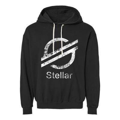Stellar Lumens Crypto Xlm Token Decentralized Blockchain Garment-Dyed Fleece Hoodie