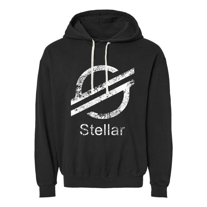 Stellar Lumens Crypto Xlm Token Decentralized Blockchain Garment-Dyed Fleece Hoodie