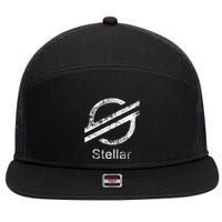 Stellar Lumens Crypto Xlm Token Decentralized Blockchain 7 Panel Mesh Trucker Snapback Hat
