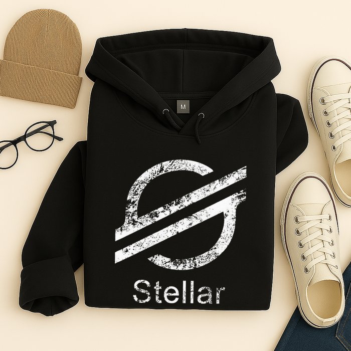 Stellar Lumens Crypto Xlm Token Decentralized Blockchain Hoodie