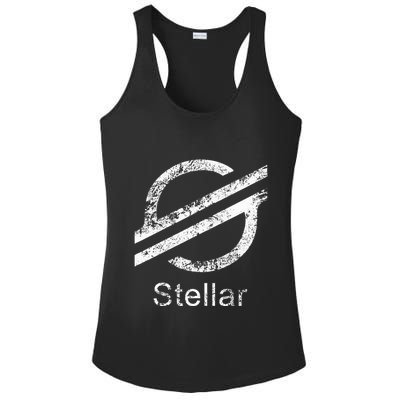 Stellar Lumens Crypto Xlm Token Decentralized Blockchain Ladies PosiCharge Competitor Racerback Tank