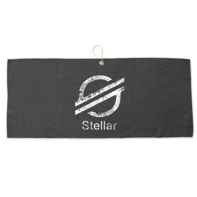 Stellar Lumens Crypto Xlm Token Decentralized Blockchain Large Microfiber Waffle Golf Towel