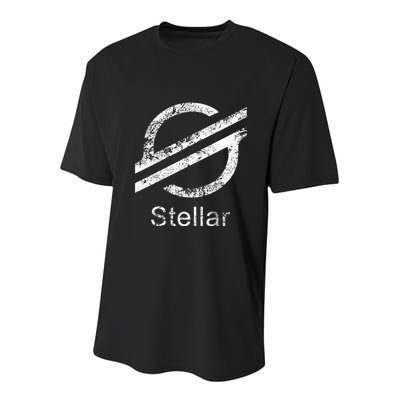 Stellar Lumens Crypto Xlm Token Decentralized Blockchain Youth Performance Sprint T-Shirt