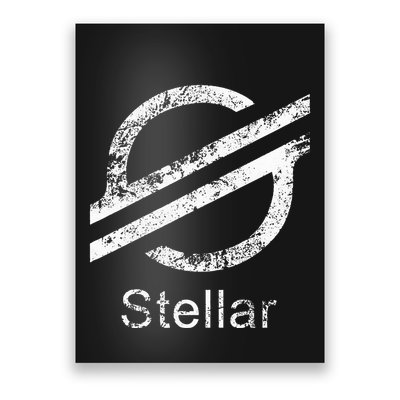 Stellar Lumens Crypto Xlm Token Decentralized Blockchain Poster