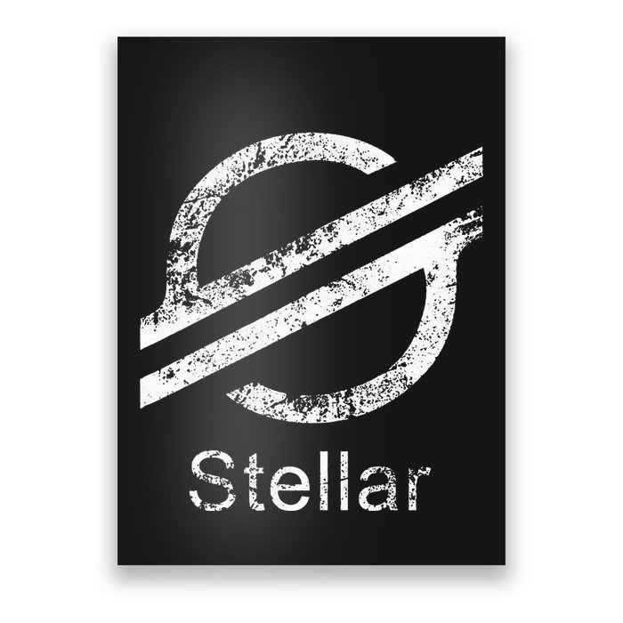 Stellar Lumens Crypto Xlm Token Decentralized Blockchain Poster