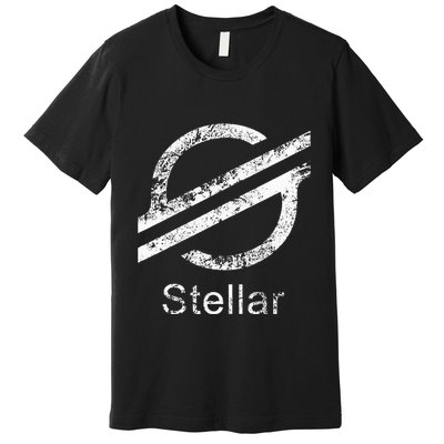 Stellar Lumens Crypto Xlm Token Decentralized Blockchain Premium T-Shirt