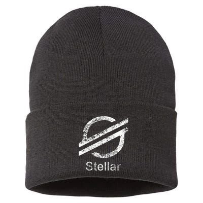 Stellar Lumens Crypto Xlm Token Decentralized Blockchain Sustainable Knit Beanie