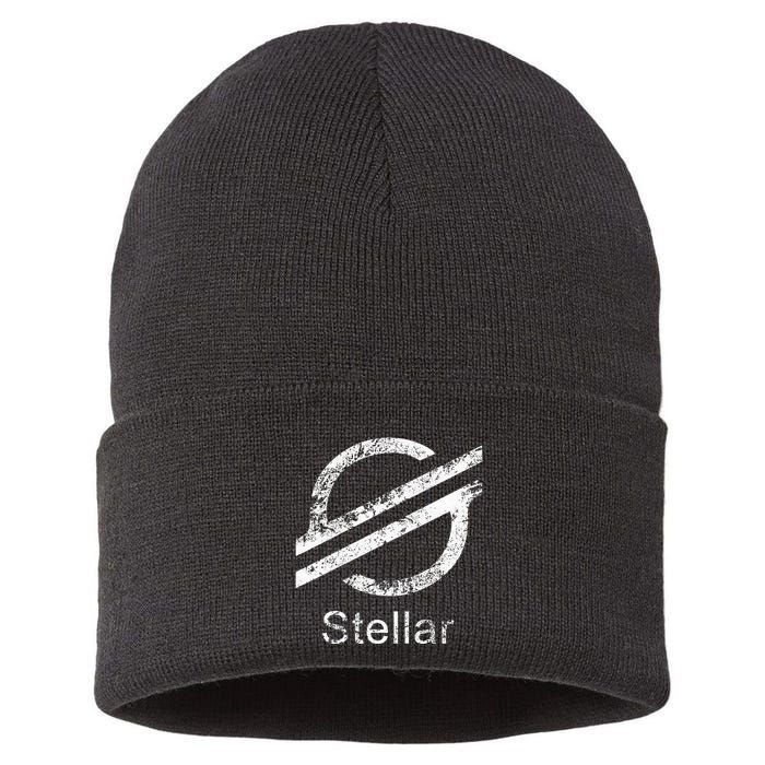 Stellar Lumens Crypto Xlm Token Decentralized Blockchain Sustainable Knit Beanie