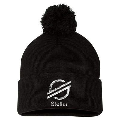 Stellar Lumens Crypto Xlm Token Decentralized Blockchain Pom Pom 12in Knit Beanie