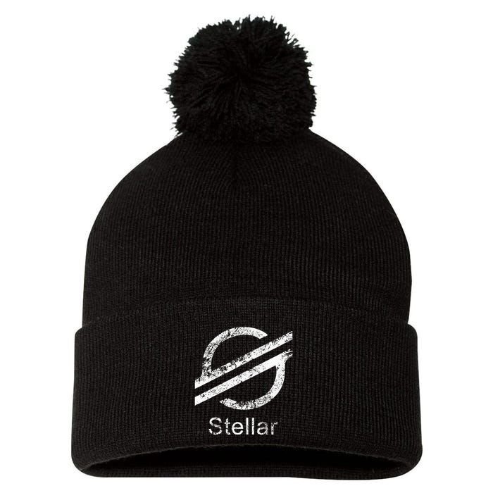 Stellar Lumens Crypto Xlm Token Decentralized Blockchain Pom Pom 12in Knit Beanie