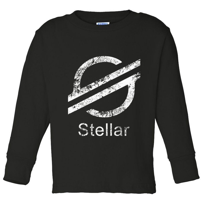 Stellar Lumens Crypto Xlm Token Decentralized Blockchain Toddler Long Sleeve Shirt