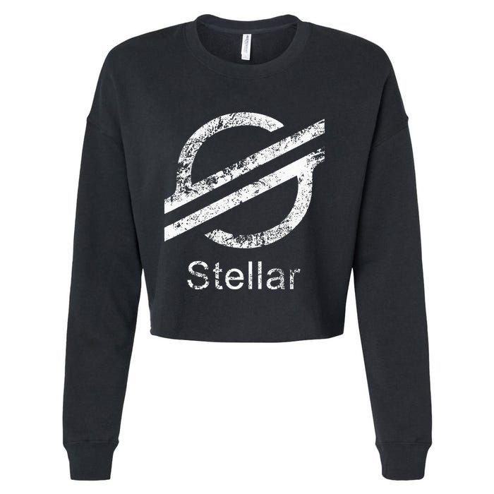 Stellar Lumens Crypto Xlm Token Decentralized Blockchain Cropped Pullover Crew