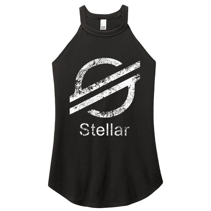Stellar Lumens Crypto Xlm Token Decentralized Blockchain Women's Perfect Tri Rocker Tank