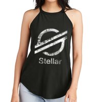 Stellar Lumens Crypto Xlm Token Decentralized Blockchain Women's Perfect Tri Rocker Tank