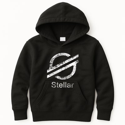 Stellar Lumens Crypto Xlm Token Decentralized Blockchain Kids Hoodie