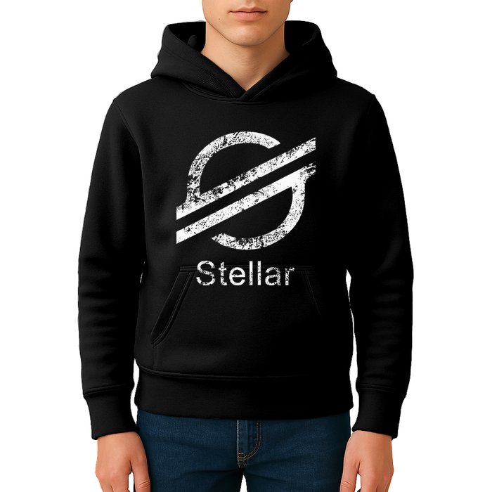 Stellar Lumens Crypto Xlm Token Decentralized Blockchain Kids Hoodie