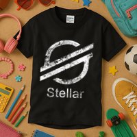 Stellar Lumens Crypto Xlm Token Decentralized Blockchain Kids T-Shirt