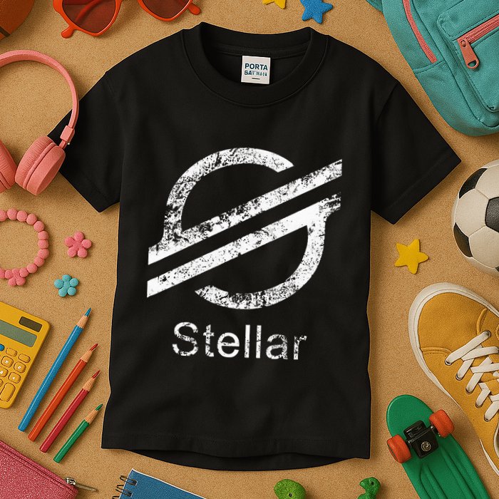 Stellar Lumens Crypto Xlm Token Decentralized Blockchain Kids T-Shirt