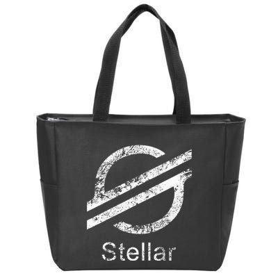 Stellar Lumens Crypto Xlm Token Decentralized Blockchain Zip Tote Bag