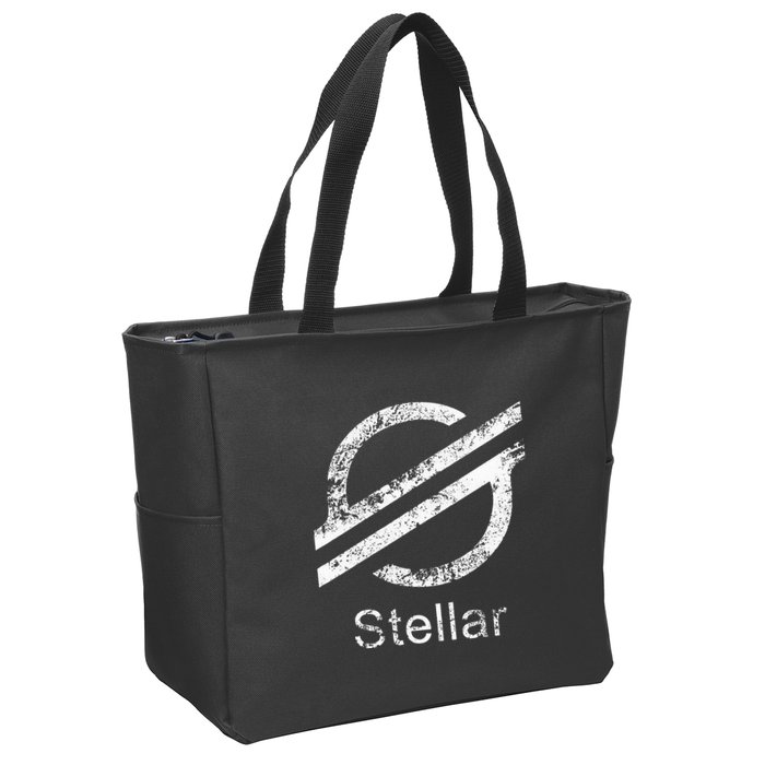 Stellar Lumens Crypto Xlm Token Decentralized Blockchain Zip Tote Bag