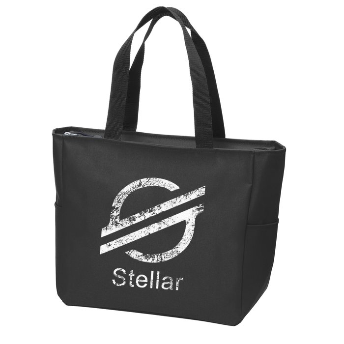 Stellar Lumens Crypto Xlm Token Decentralized Blockchain Zip Tote Bag