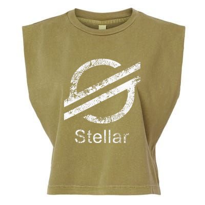 Stellar Lumens Crypto Xlm Token Decentralized Blockchain Garment-Dyed Women's Muscle Tee