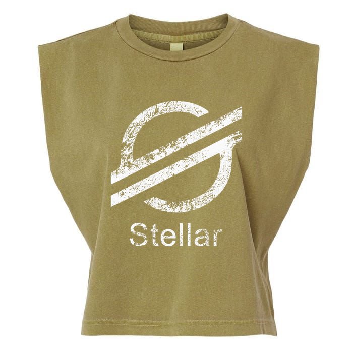 Stellar Lumens Crypto Xlm Token Decentralized Blockchain Garment-Dyed Women's Muscle Tee