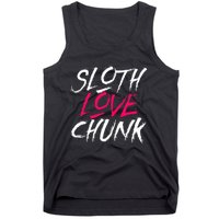 Sloth Love Chunk Vintage 80s Movie Gift Tank Top