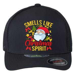 Smells Like Christmas Spirit Santa Claus Holiday Xmas Gift Flexfit Unipanel Trucker Cap