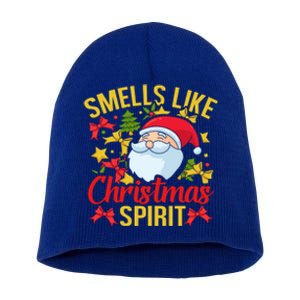 Smells Like Christmas Spirit Santa Claus Holiday Xmas Gift Short Acrylic Beanie