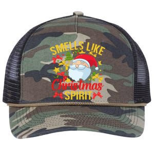 Smells Like Christmas Spirit Santa Claus Holiday Xmas Gift Retro Rope Trucker Hat Cap