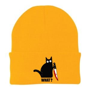 Spooky Lockdown Cat Knit Cap Winter Beanie