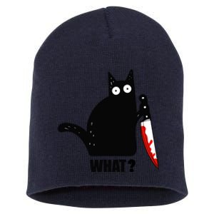 Spooky Lockdown Cat Short Acrylic Beanie