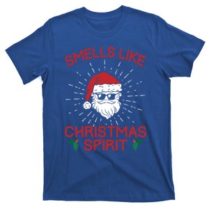 Smells Like Christmas Spirit Santa Claus Xmas Gift Funny Gift T-Shirt