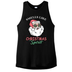 Smells Like Christmas Spirigift Funny Santa Claus Gift Ladies PosiCharge Tri-Blend Wicking Tank