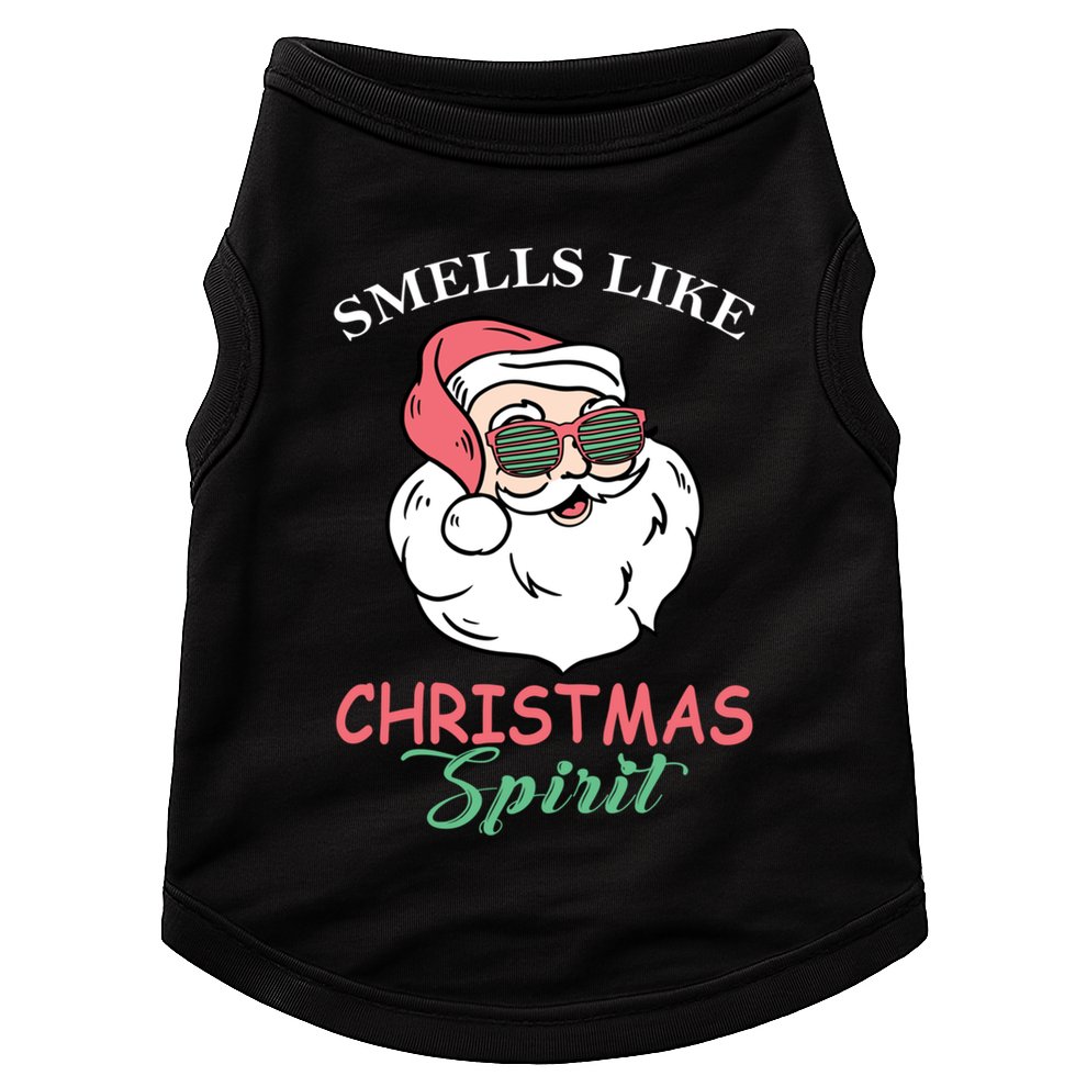Smells Like Christmas Spirigift Funny Santa Claus Gift Doggie Tank