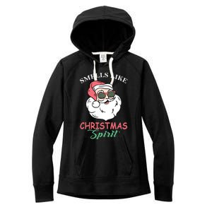 Smells Like Christmas Spirigift Funny Santa Claus Gift Women's Fleece Hoodie