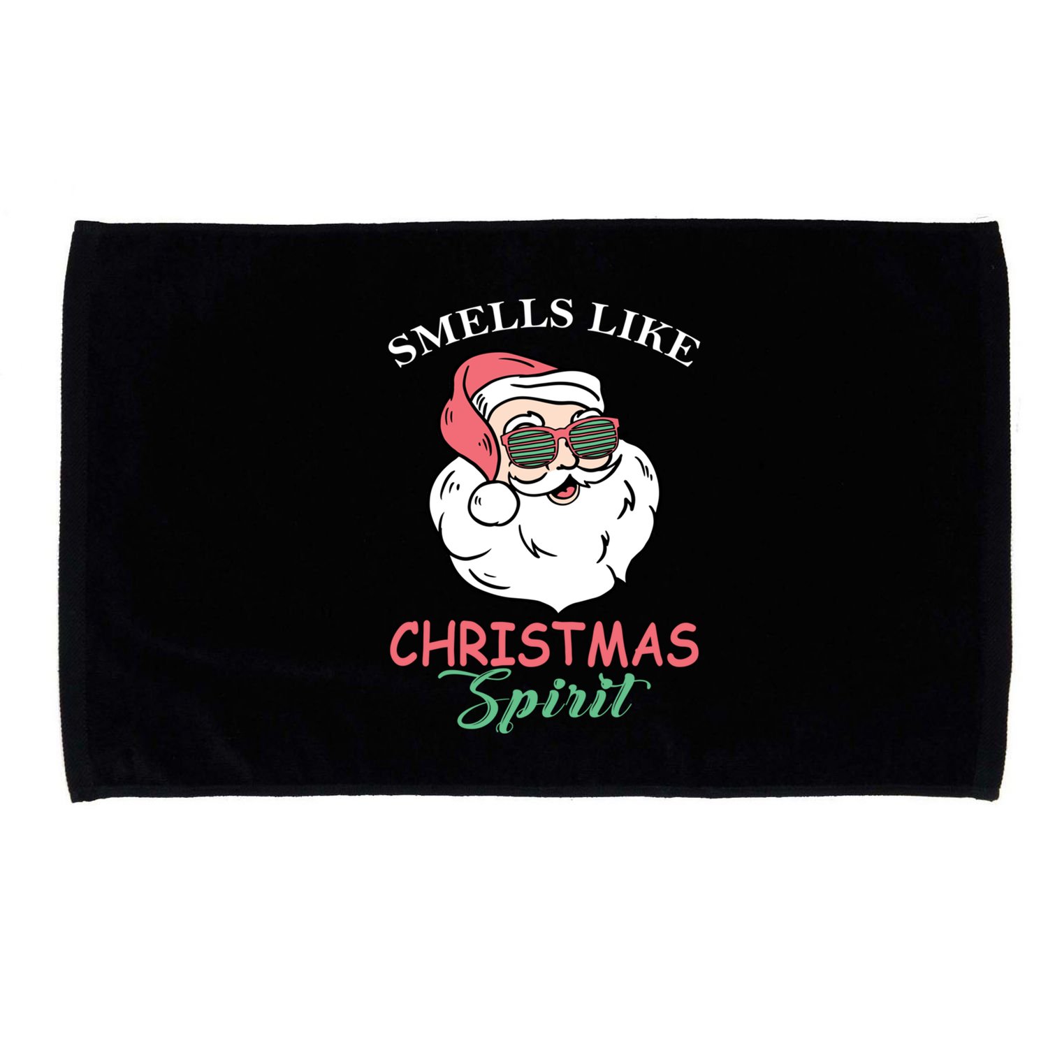 Smells Like Christmas Spirigift Funny Santa Claus Gift Microfiber Hand Towel