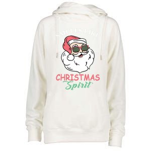 Smells Like Christmas Spirigift Funny Santa Claus Gift Womens Funnel Neck Pullover Hood