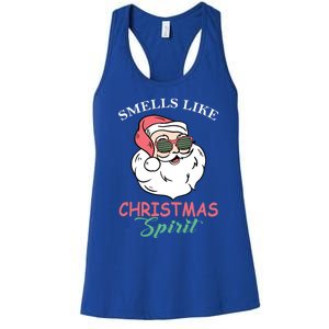 Smells Like Christmas Spirigift Funny Santa Claus Gift Women's Racerback Tank