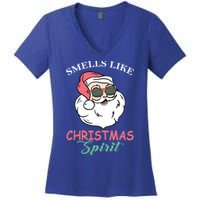 Smells Like Christmas Spirigift Funny Santa Claus Gift Women's V-Neck T-Shirt