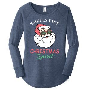 Smells Like Christmas Spirigift Funny Santa Claus Gift Women's Perfect Tri Tunic Long Sleeve Shirt